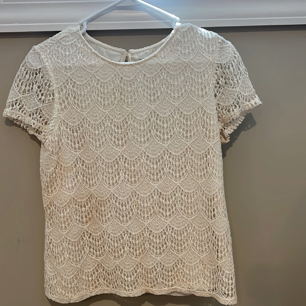 Blouse lace with lining